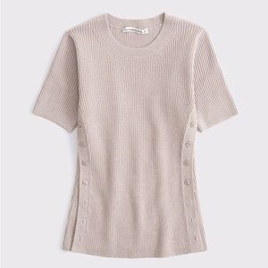LuxeLoft Side-Button Sweater Tee